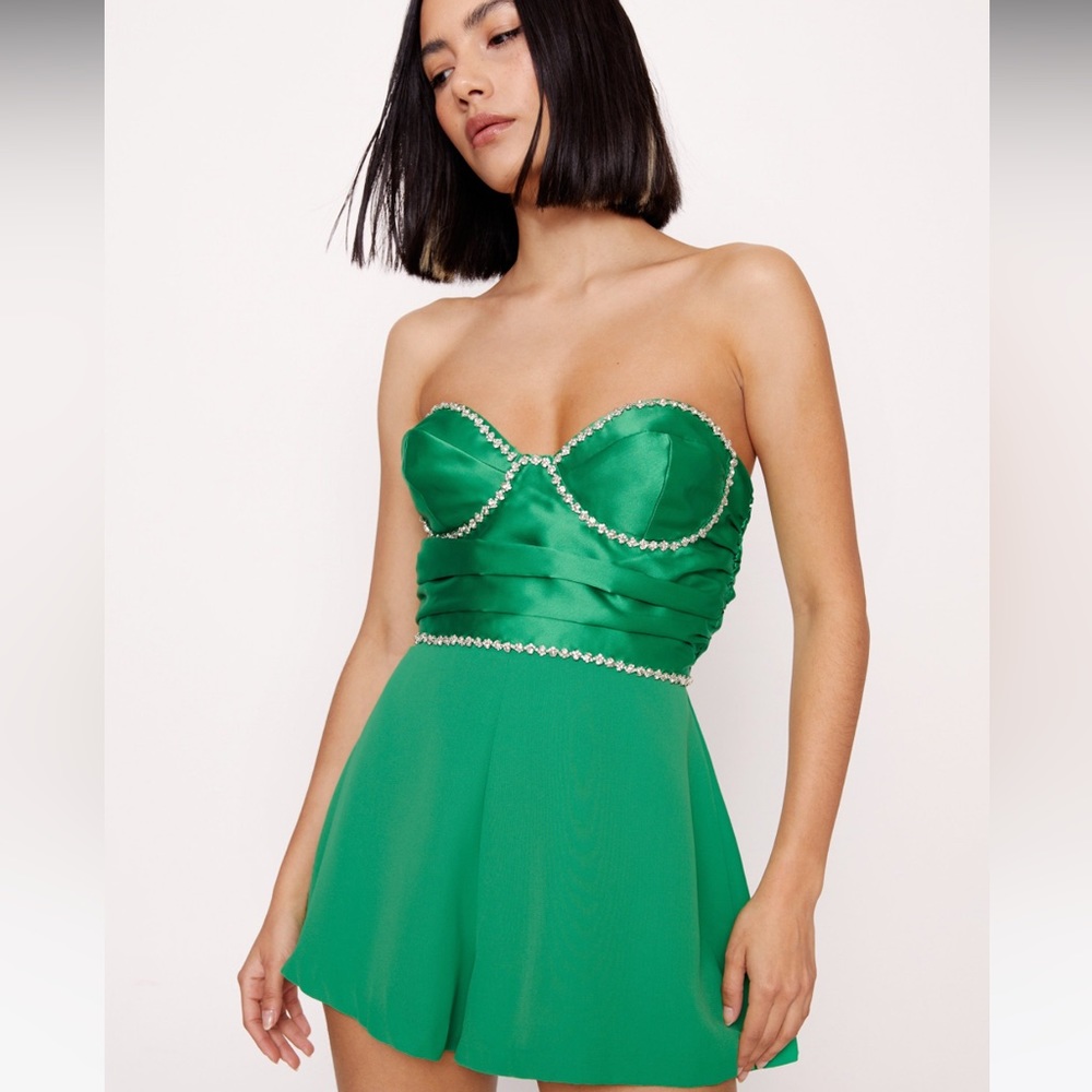 Nasty Gal Diamond Tailored Playsuit